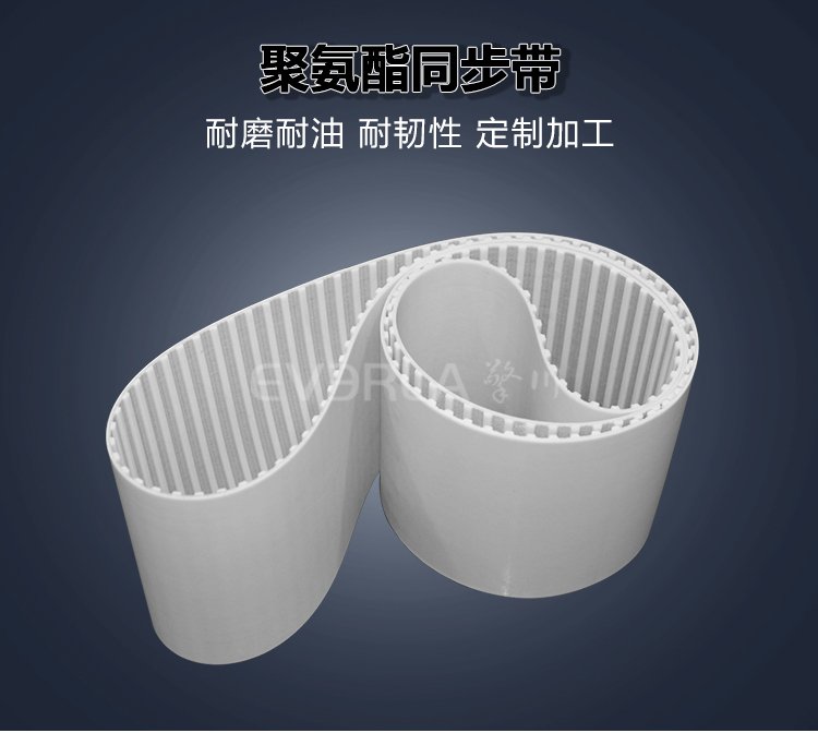 <b>白色PU同步带耐磨耐油食品行业机械设备高效传动带厂家直发</b>
