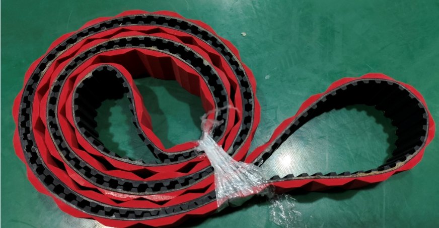 红胶开槽双重工艺，橡胶同步带解锁高效传动